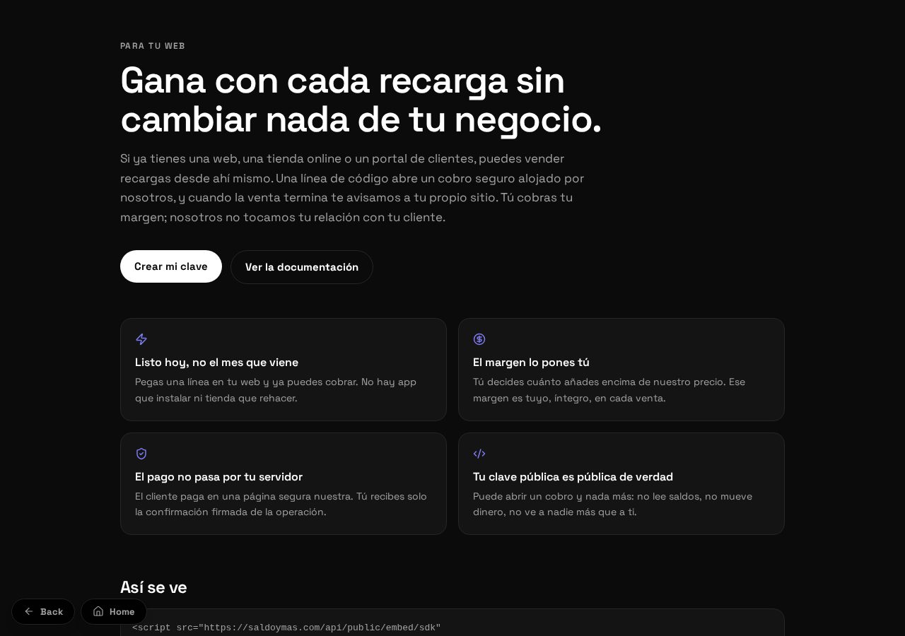 Una línea en la web que ya tienes